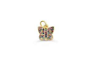 Multi-Colour Pave Butterfuly Charm