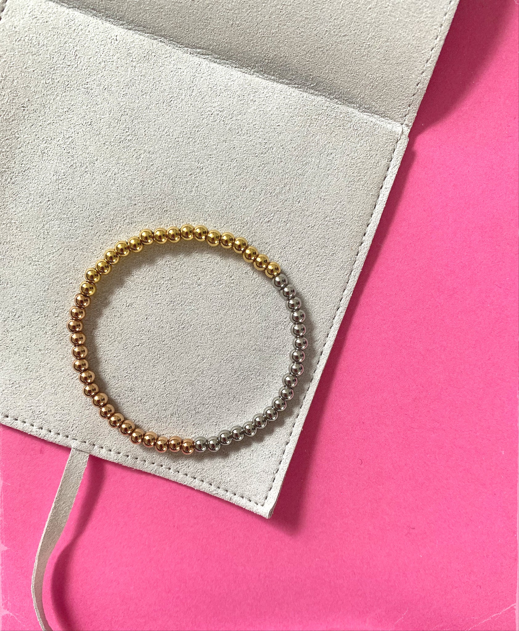 Ball Bead Rose Gold Bracelet 3mm | Handcrafted Jewellery | Noemi